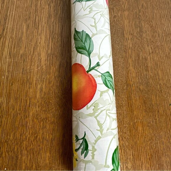 vintage Shelf Liner adhesive covering pears cherries 18”X 24’ Made USA New - Picture 1 of 6